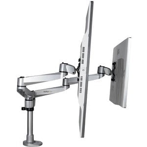 DESK MOUNT DUAL MONITOR ARM - ARTICULATING - PREMIUM DESK CLAMP / GROMMET HOLE MOUNT FOR UP TO 27 VESA MONITORS (ARMDUALPS) IM4604036