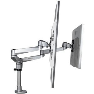 DESK MOUNT DUAL MONITOR ARM - ARTICULATING - PREMIUM DESK CLAMP / GROMMET HOLE MOUNT FOR UP TO 27 VESA MONITORS (ARMDUALPS) IM4604036