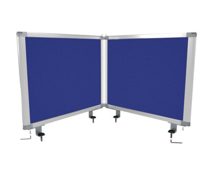 Desk Mounted Partitions 450mm High x 1160mm Wide - Blue BVDPB1200