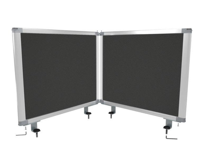 Desk Mounted Partitions 450mm High x 1160mm Wide - Charcoal BVDPG1200
