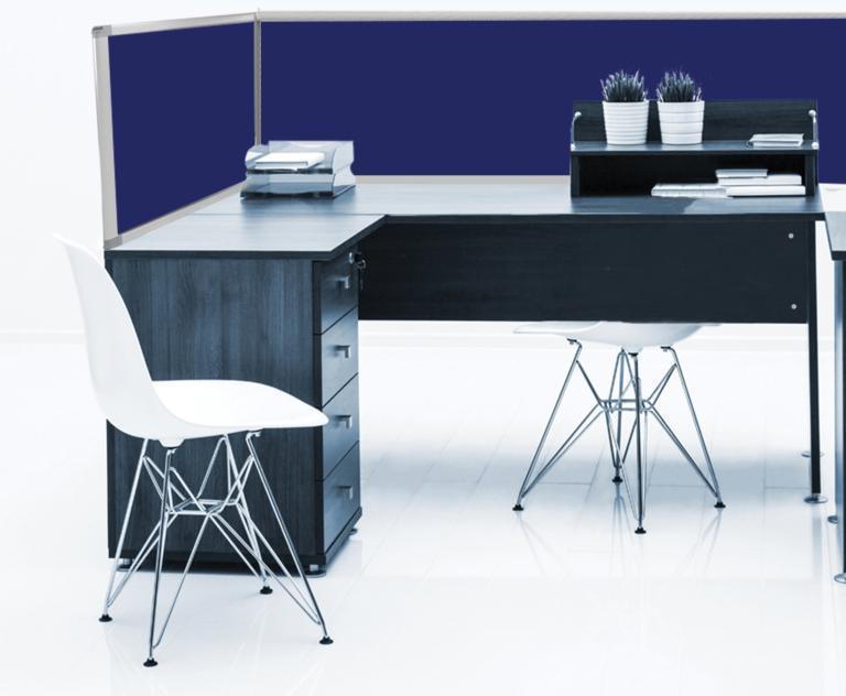 Desk Mounted Partitions 450mm High x 560mm Wide - Charcoal | Boyd ...