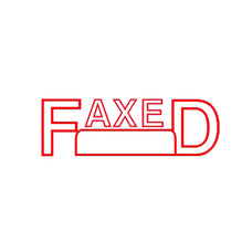 Deskmate Pre-Inked Office Stamp, FAXED plus Date Box, Red AO0273570