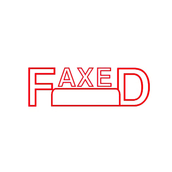 Deskmate Pre-Inked Office Stamp, FAXED plus Date Box, Red AO0273570