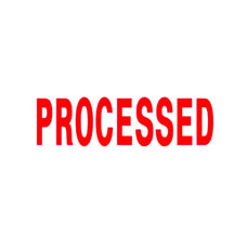 Deskmate Pre-Inked Office Stamp, PROCESSED, Red AO0273480