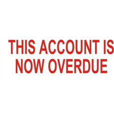 Deskmate Pre-Inked Office Stamp THIS ACCOUNT IS NOW OVERDUE - Red AO0317240