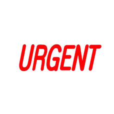 Deskmate Pre-Inked Office Stamp, URGENT, Red AO0273650