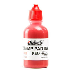 Deskmate Stamp Pad Refill Ink, 30ml, Red AO40015