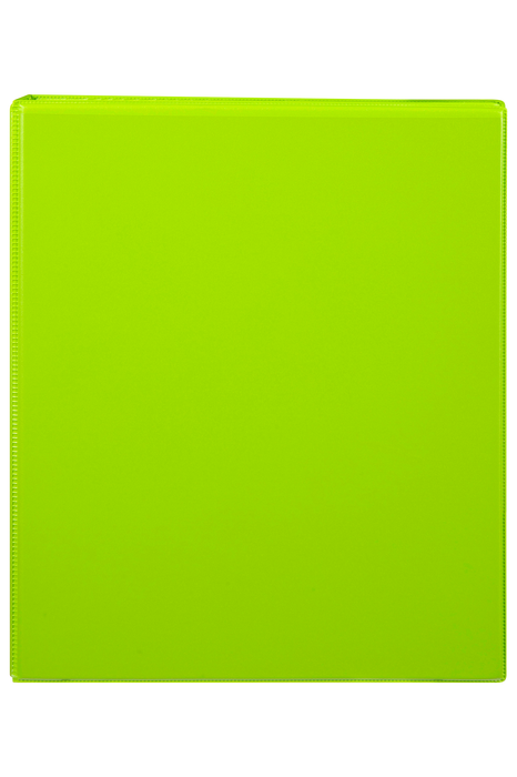 Marbig Overlay Insert Cover A4 Ring Binder 2/25 Lime, 2 D Ring