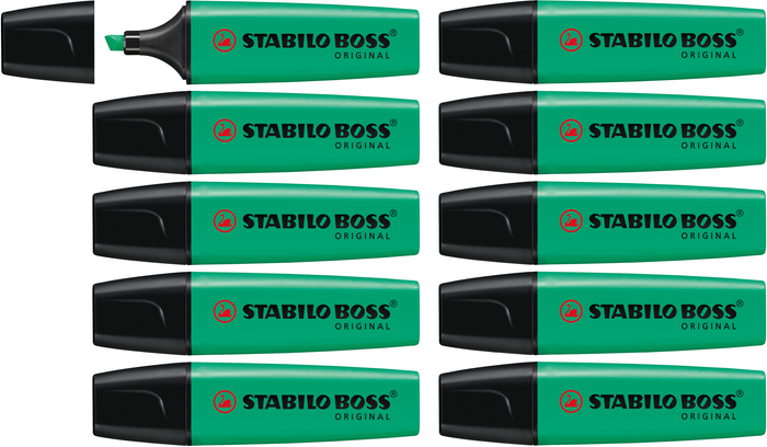 Stabilo Boss Highlighter Turquoise, Box of 10