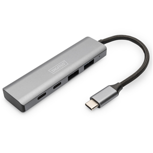 Digitus DIGITUS USB-C 4 Port HUB, 2x USB A + 2x USB-C DVUS521