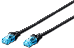 Digitus UTP CAT5e Patch Lead -  2M Black DVCA9518K