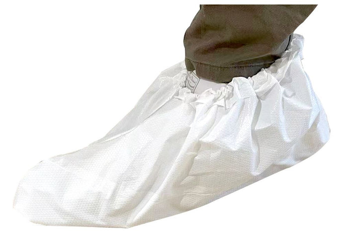 Disposable Laminated CPE Shoe Cover, 200mm x 400mm x 160 pieces - White MPH30918