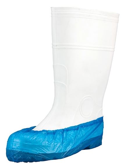Disposable Polyethylene Shoe Cover, 200mm x 400mm x 1600 pieces - Blue MPH30885