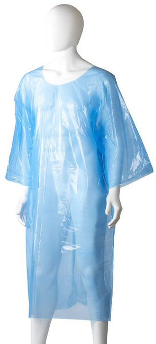 Disposable Polyethylene Splash Jackets, 800mm x 1300mm x 30mu x 200 pieces - Blue MPH30365