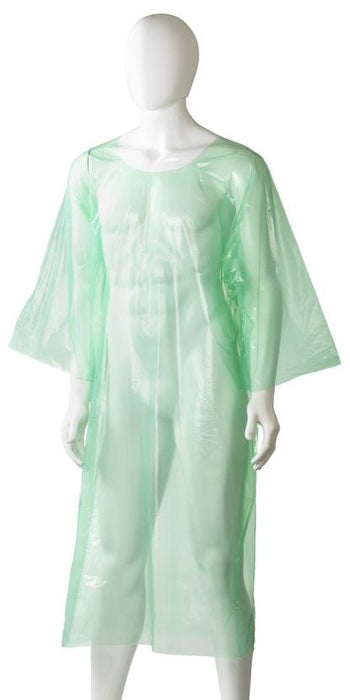 Disposable Polyethylene Splash Jackets, 800mm x 1300mm x 30mu x 200 pieces - Green MPH30366
