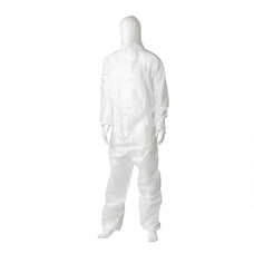 Disposable Polypropylene Coverall, 4xExtra Large (4XL) Size x 18 pieces - White (Basic Coverall) MPH30506