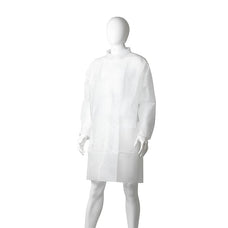 Disposable Polypropylene Laboratory Coat, 4xExtra Large (4XL) Size x 25 pieces - White MPH30470