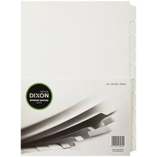 Dixon A4 Binding Indices 10 Tabs - Unpunched CX235701