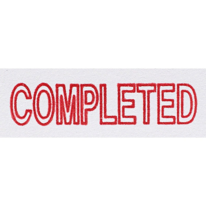 Dixon Rubber Stamp COMPLETED Red CX273014