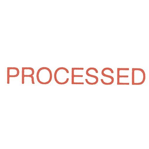 Dixon PROCESSED Self Inking Rubber Stamp, Red | Desktop Essentials ...