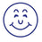 Dixon Rubber Stamp SMILEY FACE Blue CX273201