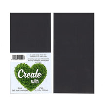 DLE Black Colour Envelope x 25's pack DP15550