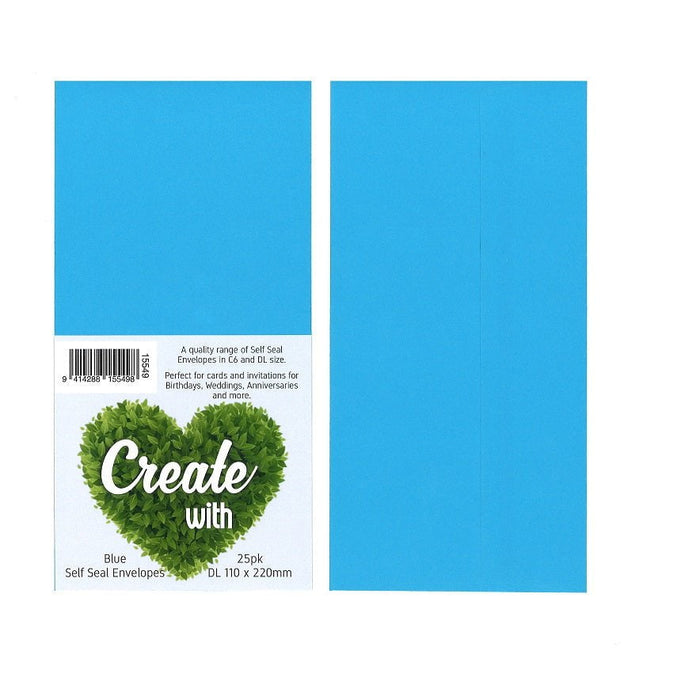 DLE Blue Colour Envelope x 25's pack DP15549