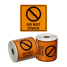 DO NOT STACK Printed Permanent Adhesive Label 99mm x 99mm x 500 Labels per roll MPH15052