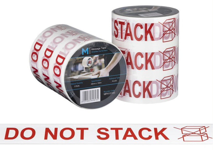 DO NOT STACK Printed Tape 48mm x 100mt x 36 Rolls MPH13183