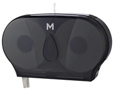 Double Jumbo Toilet Roll Dispenser - Black MPH27563