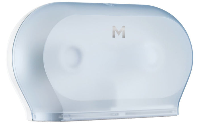 Double Mini Jumbo Toilet Roll Dispenser - Transparent MPH27585