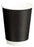 Double Wall PE Paper Cups, Black, 12oz, 90mm Diameter, 390ml x 500's pack MPH16080