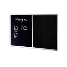 Dualboard - Chalkboard & Standard Fabric Pinboard 1220mm x 1500mm (Choice of Fabric Colour) Black NBNBCOBSFA1215-BLACK