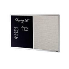 Dualboard - Chalkboard & Standard Fabric Pinboard 600mm x 600mm (Choice of Fabric Colour) Breeze NBCOBSFA6060-BREEZE