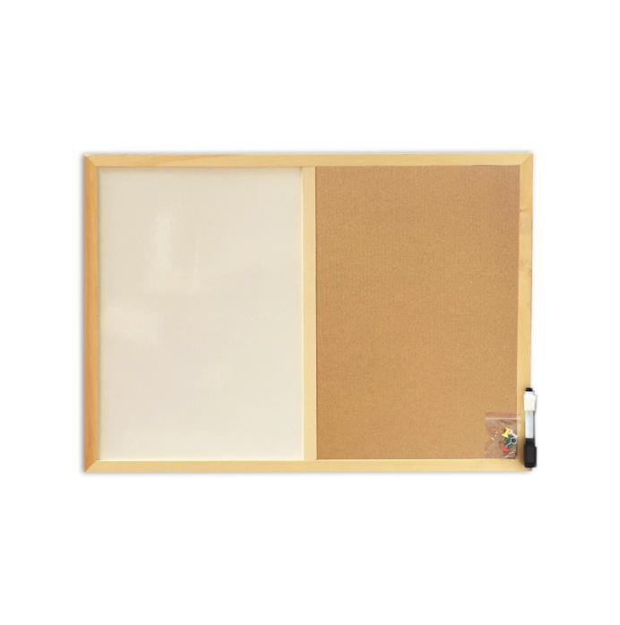 Dualboard - Corkboard & Whiteboard 450mm x 600mm NBCOE450600,I-L