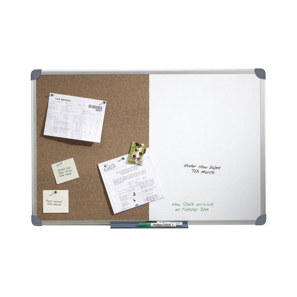 Dualboard - Corkboard & Whiteboard 600mm x 900mm AOQTCC0906R