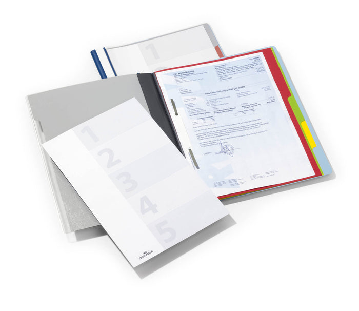 Durable Divisoflex A4 5 Divider Organisational Folder, Blue AO255706