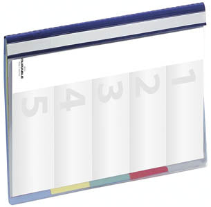 Durable Divisoflex A4 5 Divider Organisational Folder, Blue AO255706