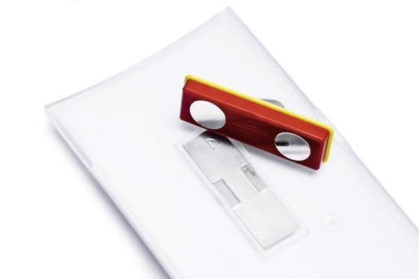 Durable Name Badge with Click Fold Magnetic Clip, Box of 10 AO821519-DO