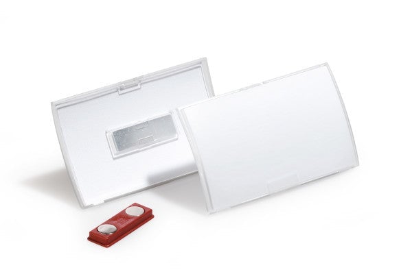 Durable Name Badge with Click Fold Magnetic Clip, Box of 10 AO821519-DO