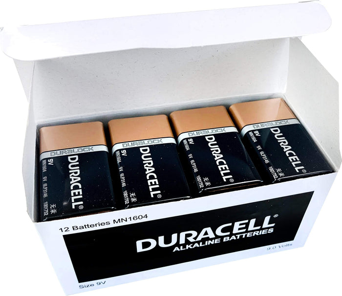 Duracell 9V Alkaline Batteries 12's Pack FPDU02972NZ