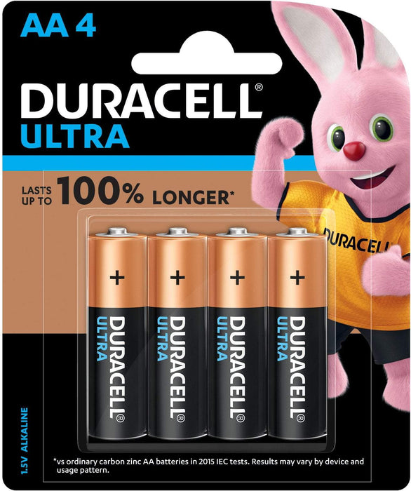 Duracell AA Ultra Alkaline Batteries 4's Pack FPDU01204NZ