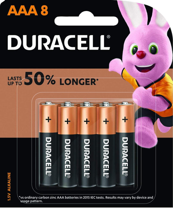 Duracell AAA Alkaline Batteries 8's Pack FPDU02108NZ