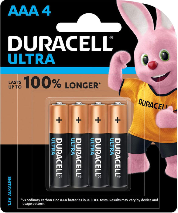 Duracell AAA Ultra Alkaline Batteries 4's Pack FPDU01104NZ