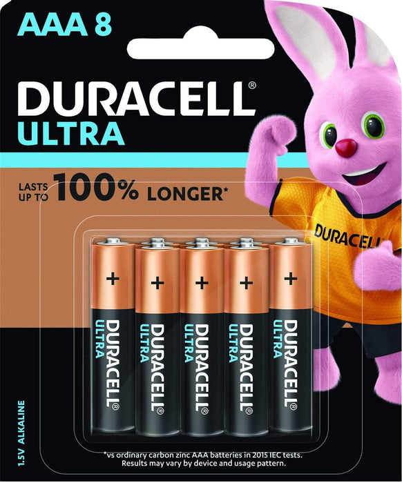 Duracell AAA Ultra Alkaline Batteries 8's Pack FPDU01108NZ