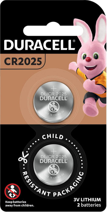 Duracell Lithium CR2025 Coin Batteries 2's Pack FPDU07822NZ