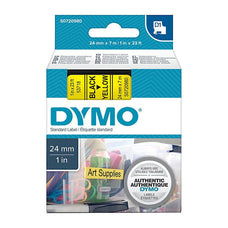 Dymo Black on Yellow 24mm x 7m Label Tape DSDYS0720980