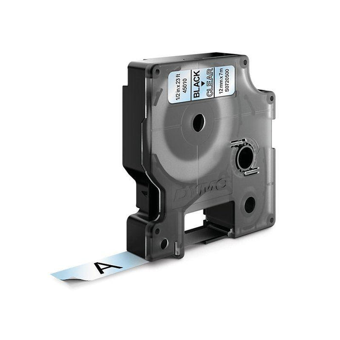 Dymo D1 Tape 12mm Black on Clear (45010) DSDYS0720500