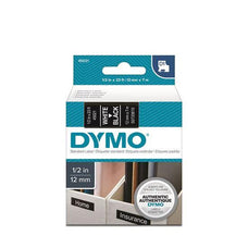 Dymo D1 Tape 12mm White on Black (45021) DSDYS0720610