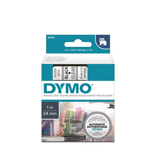 Dymo D1 Tape 24mm Black on Clear (53710) DSDYS0720920